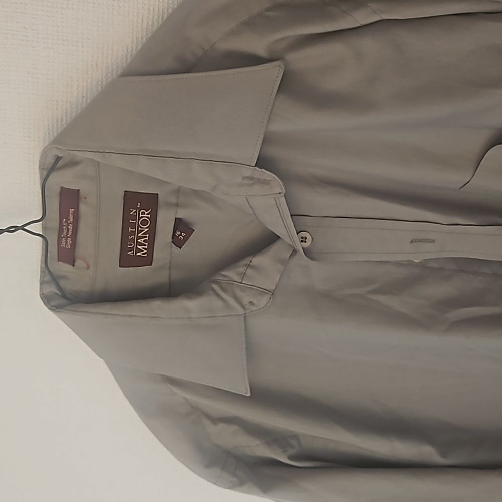Grey button down